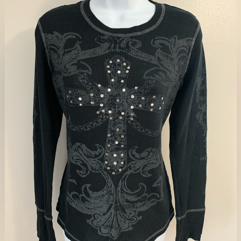 Vanity Cross Waffle Knit